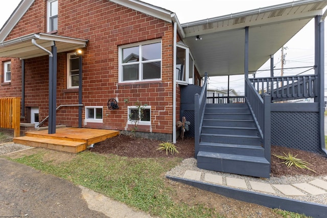 exterior space with covered porch