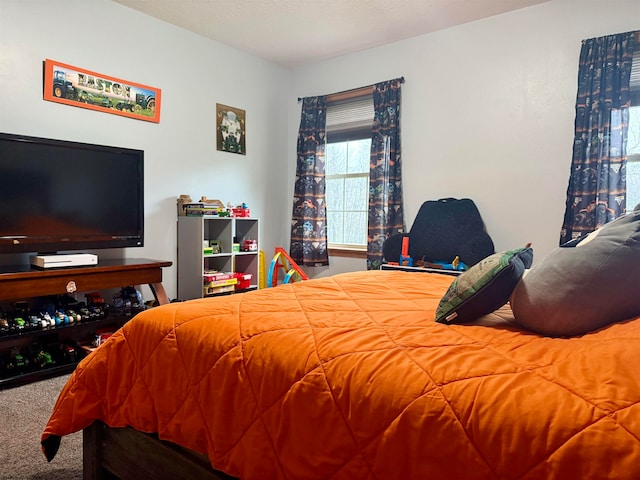 view of carpeted bedroom