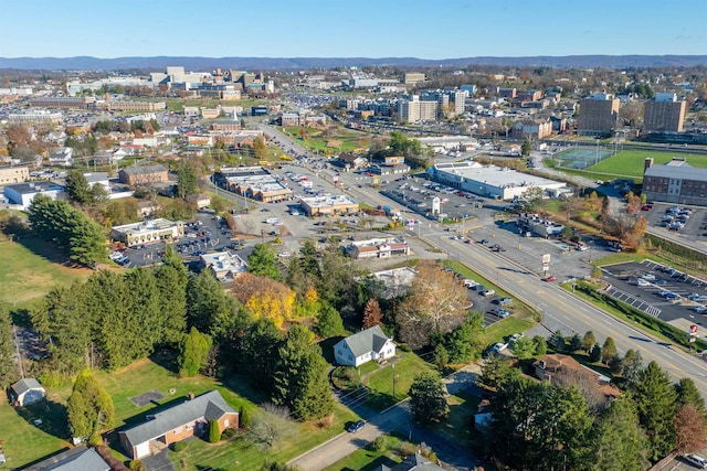 1053 Takoma St, Morgantown, WV 26505 - aerial overview of property's location featuring nearby urban area and mountains