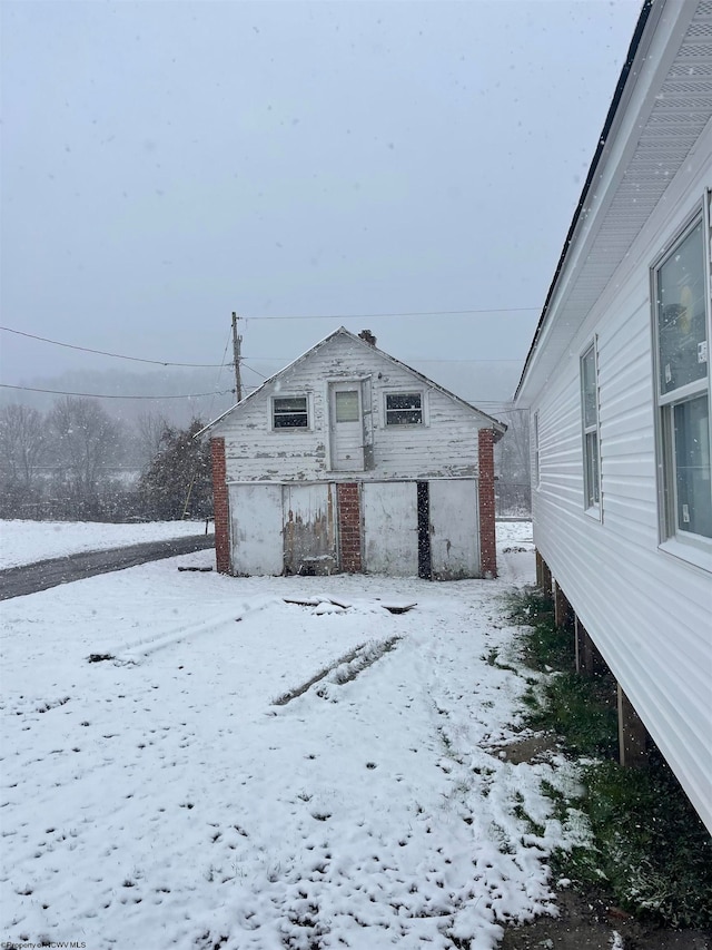 view of snowy yard