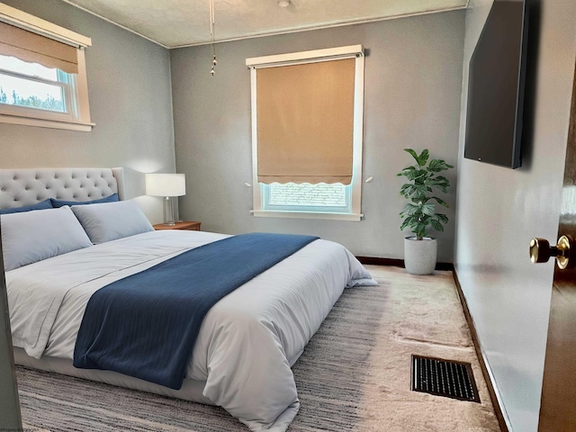 bedroom with a textured ceiling