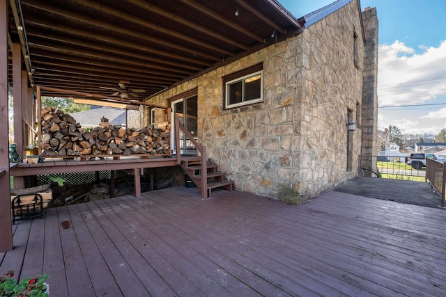 view of wooden terrace