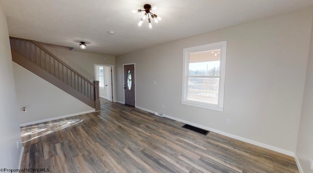 foyer featuring dark hardwood / wood-style flooring