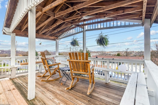 view of wooden deck