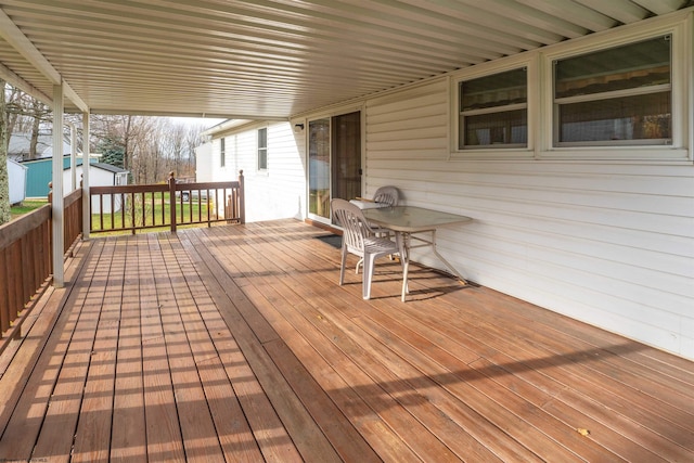 view of wooden terrace