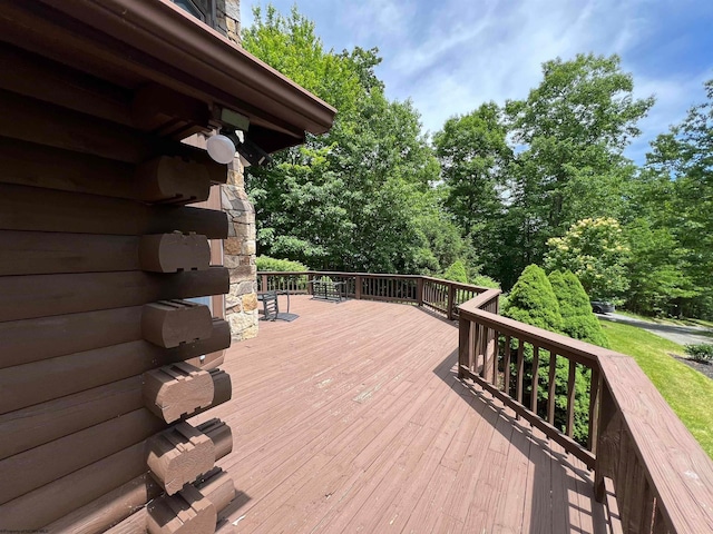 view of wooden deck