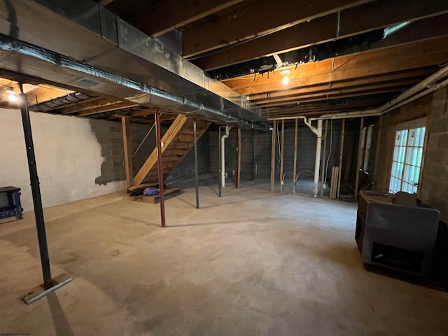 view of basement