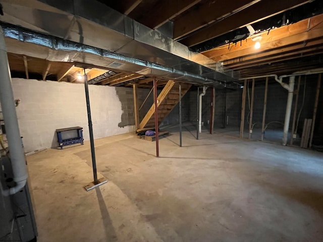 view of basement