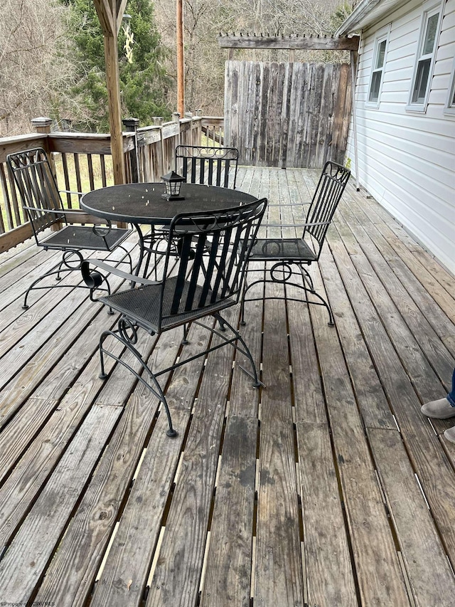 view of wooden deck