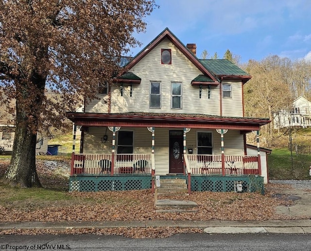 view of front of home with a porch