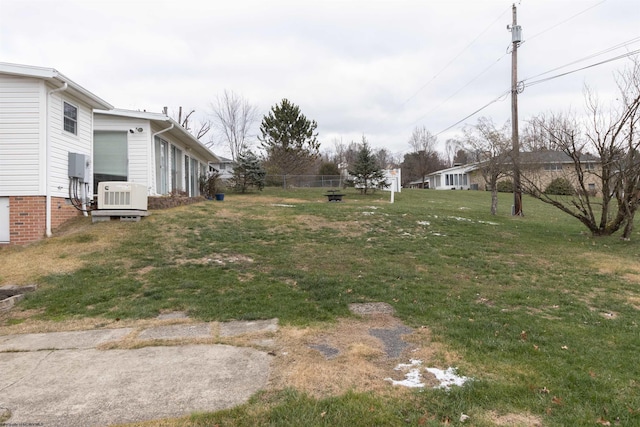 view of yard featuring ac unit