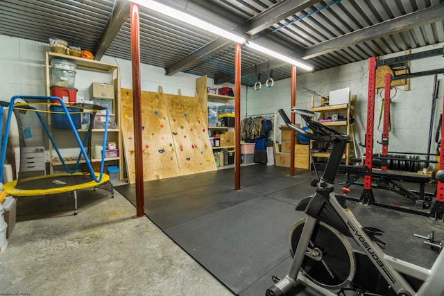 view of workout area