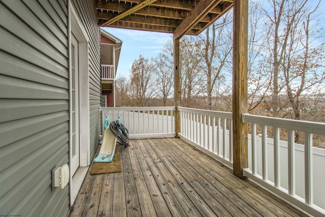 view of wooden deck