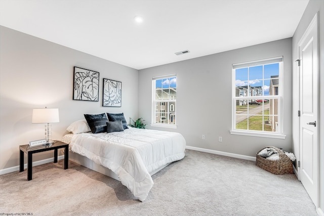 view of carpeted bedroom