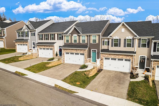 multi unit property featuring a garage