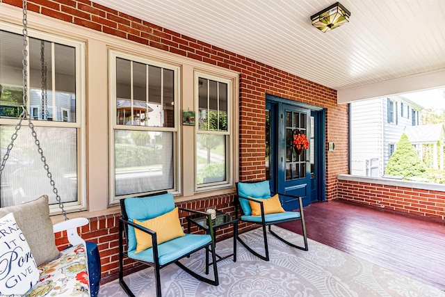 view of patio featuring covered porch