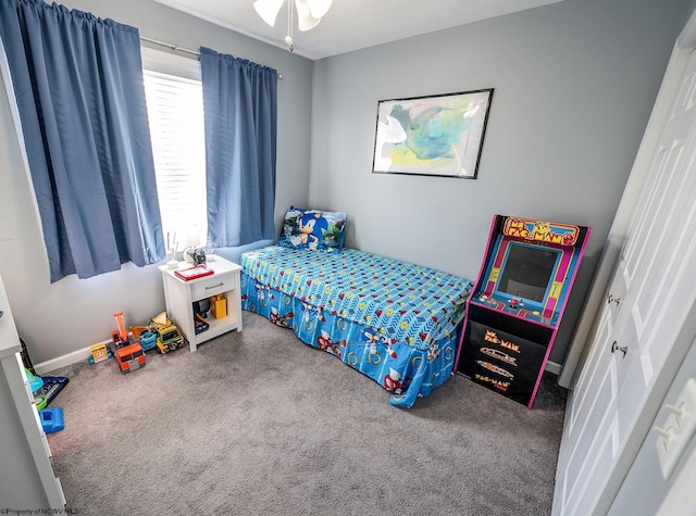 view of carpeted bedroom