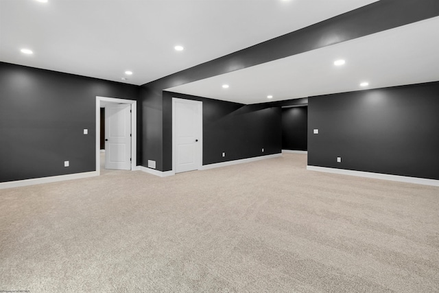 interior space with light colored carpet