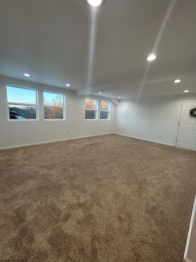 view of carpeted spare room