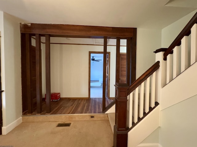 entryway with wood-type flooring