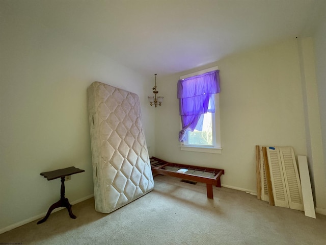 sitting room featuring carpet floors