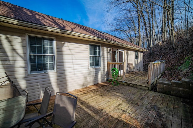 view of wooden deck