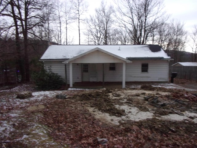 view of front of property with a porch