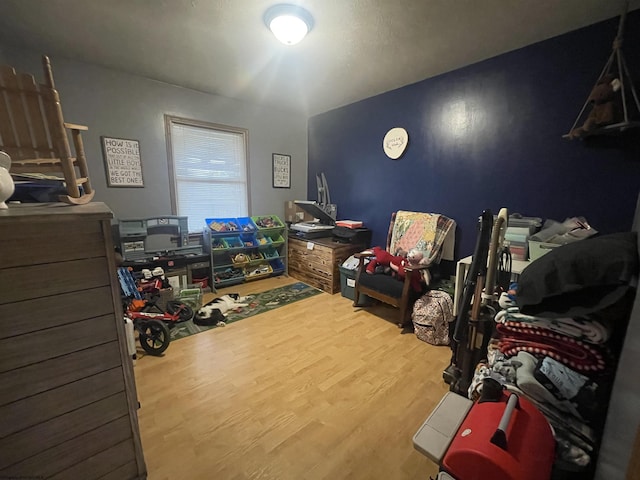 interior space with hardwood / wood-style floors