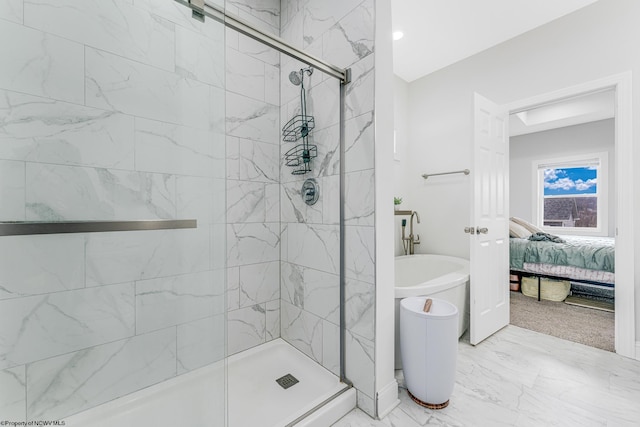 bathroom with an enclosed shower