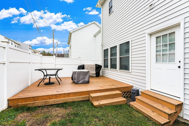 view of wooden deck