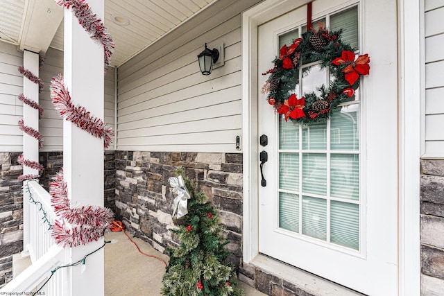 view of doorway to property