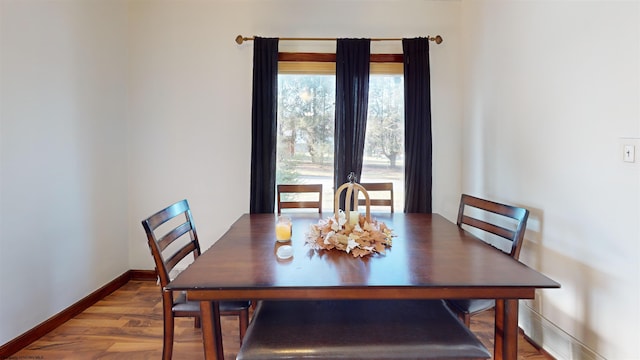 dining room featuring hardwood / wood-style floors