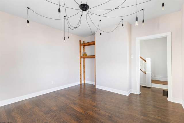 interior space featuring dark hardwood / wood-style flooring