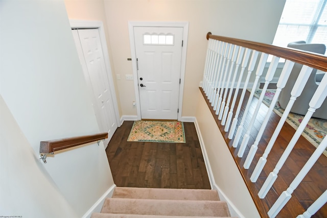 entryway featuring hardwood / wood-style floors