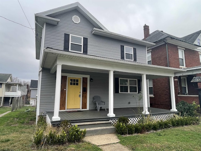 view of front facade with a porch