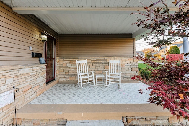 view of patio / terrace with a porch