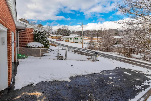 view of snowy yard