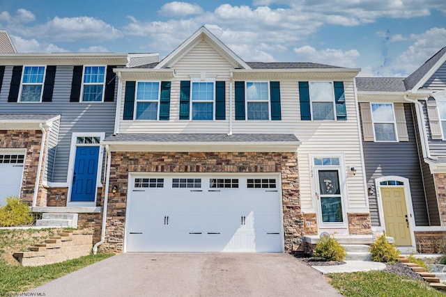 view of property featuring a garage