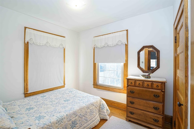 bedroom featuring wood-type flooring