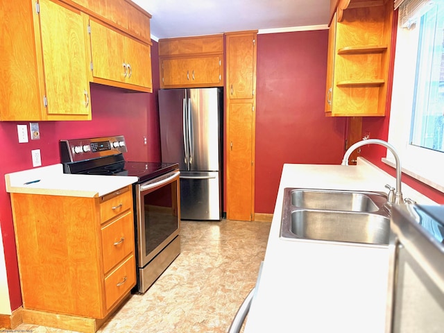 kitchen featuring sink and appliances with stainless steel finishes