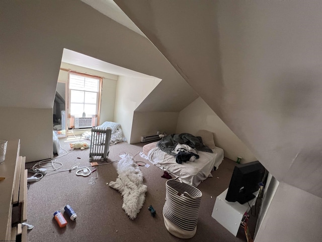 interior space featuring lofted ceiling