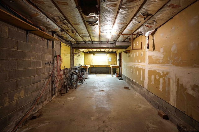 view of basement