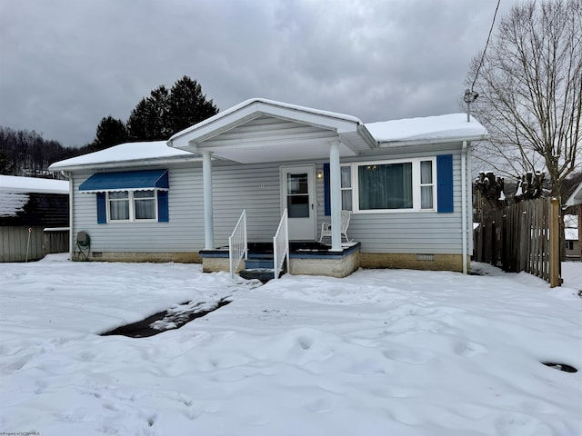 view of front of home