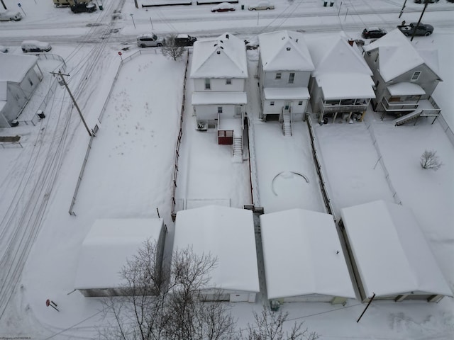 view of snowy aerial view