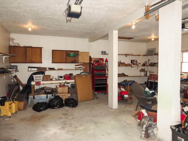 garage featuring a garage door opener