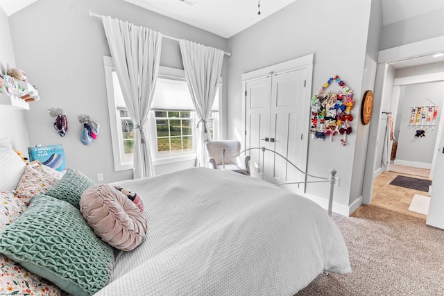 bedroom featuring carpet flooring