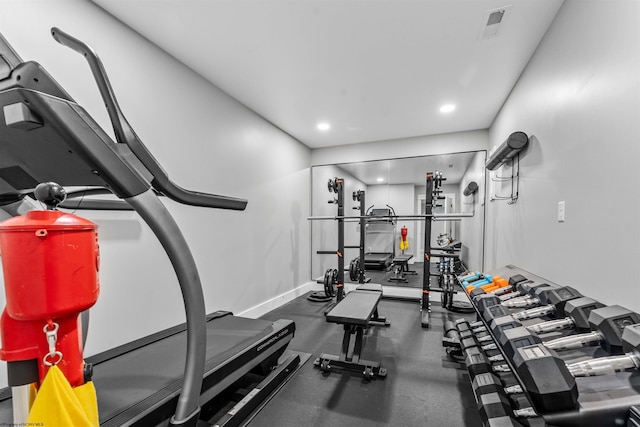 view of workout room