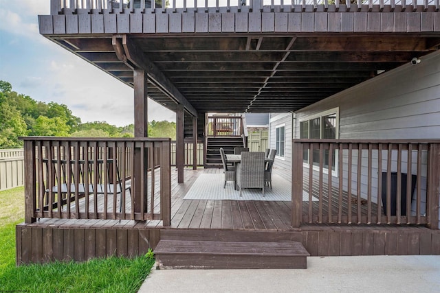 view of wooden deck