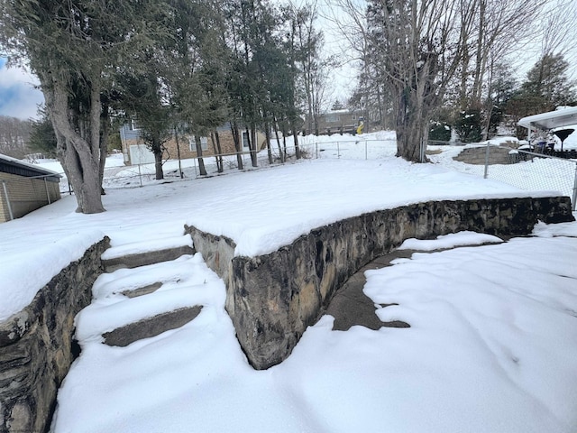 view of snowy yard