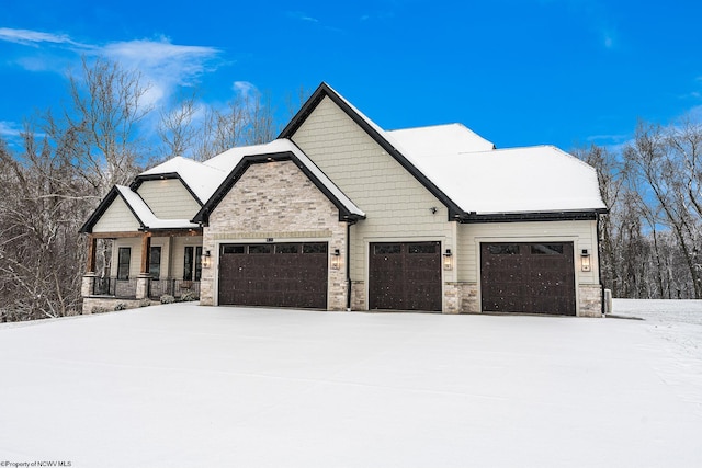 view of front of home featuring a garage